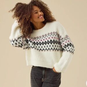 NWT Altar’d State Nyla Fair Isle Sweater  Size L